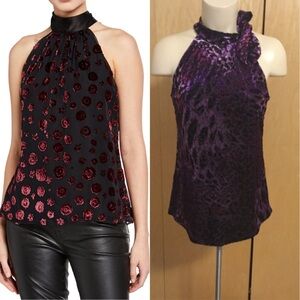 Pam Floral Velvet Halter Top